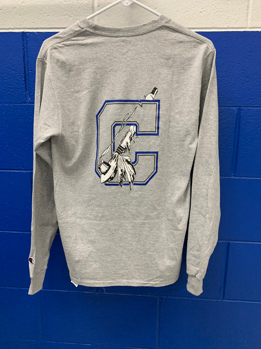 Champion Long Sleeve T-Shirt Gray