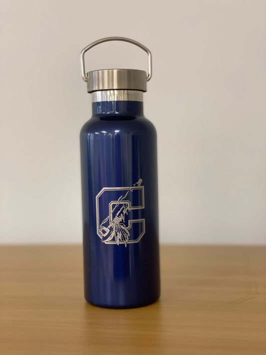 Copper Kings Blue Laser Engraved Water Bottle